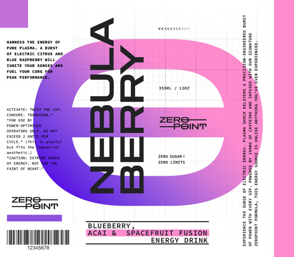 Modern graphic design with bold text and geometric shapes in pink and purple.